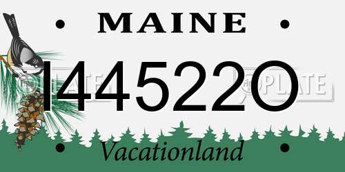 I44522O Maine License Plate