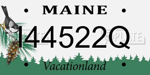 I44522Q Maine License Plate