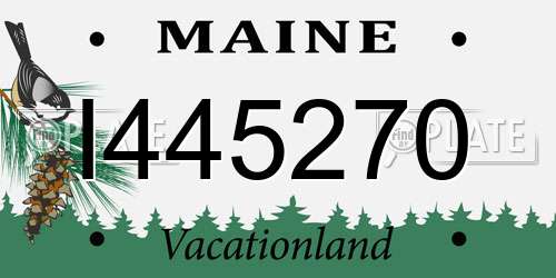 I445270 Maine License Plate