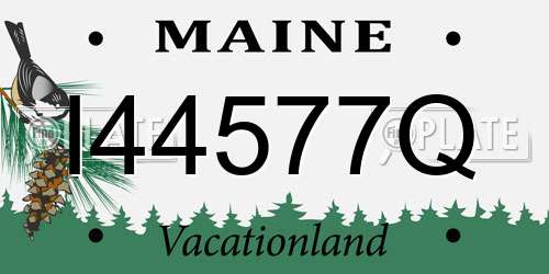I44577Q Maine License Plate