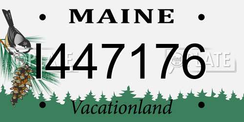 I447176 Maine License Plate