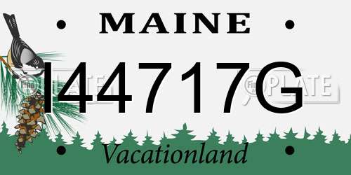 I44717G Maine License Plate