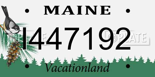 I447192 Maine License Plate