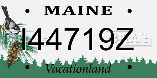 I44719Z Maine License Plate