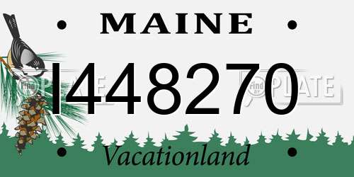 I448270 Maine License Plate