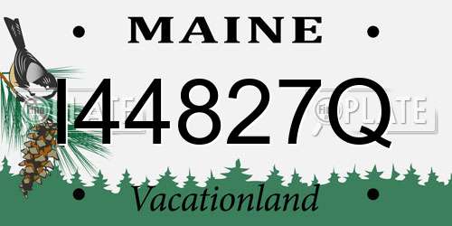 I44827Q Maine License Plate
