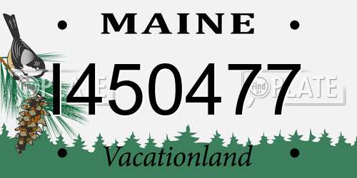 I450477 Maine License Plate