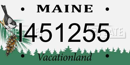 I451255 Maine License Plate