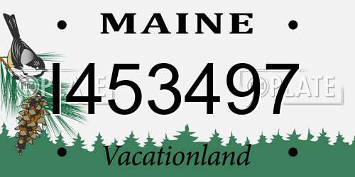 I453497 Maine License Plate