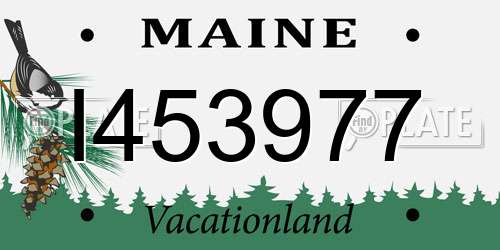 I453977 Maine License Plate