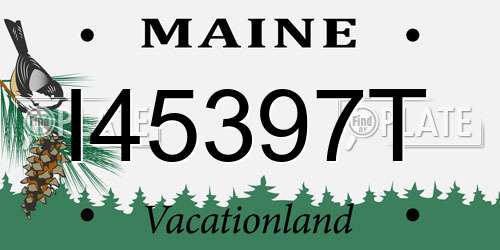 I45397T Maine License Plate
