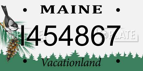 I454867 Maine License Plate