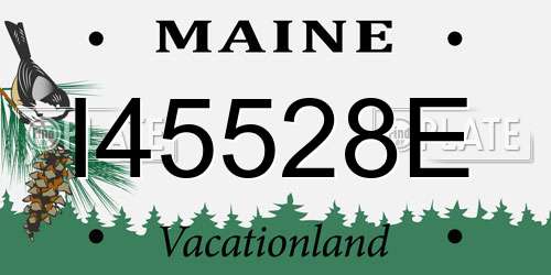 I45528E Maine License Plate