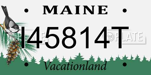 I45814T Maine License Plate