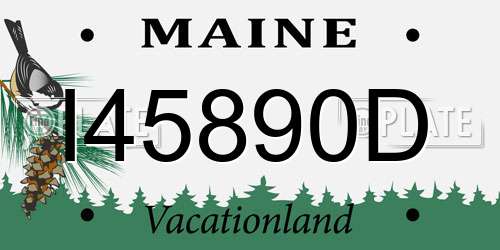 I45890D Maine License Plate