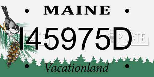 I45975D Maine License Plate