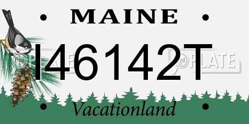 I46142T Maine License Plate