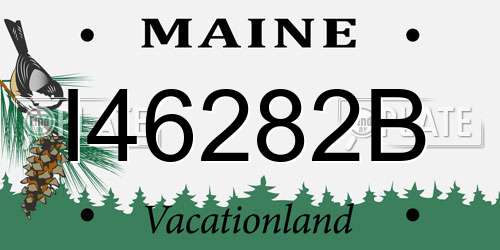 I46282B Maine License Plate