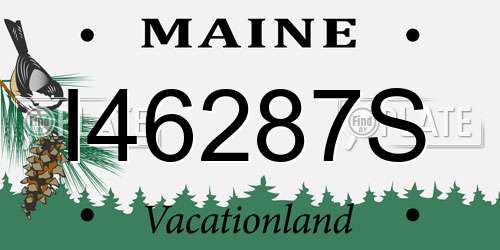 I46287S Maine License Plate