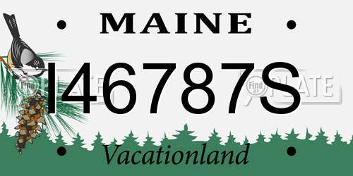 I46787S Maine License Plate