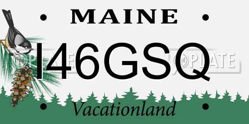 I46GSQ Maine License Plate