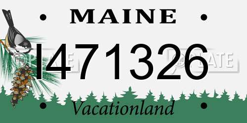 I471326 Maine License Plate