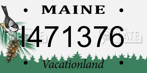 I471376 Maine License Plate