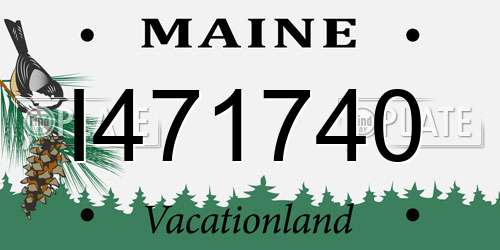 I471740 Maine License Plate