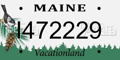 I472229 Maine License Plate