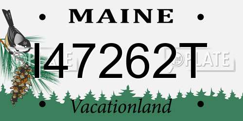 I47262T Maine License Plate