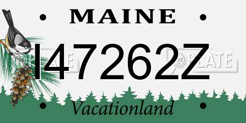 I47262Z Maine License Plate