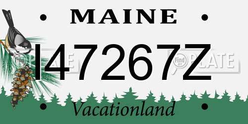 I47267Z Maine License Plate