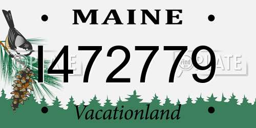 I472779 Maine License Plate