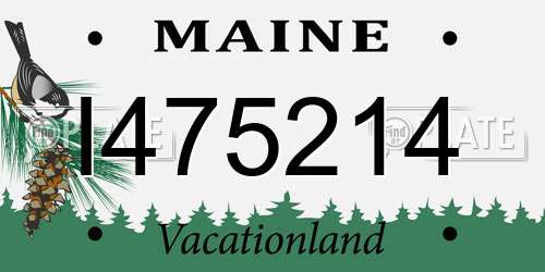 I475214 Maine License Plate