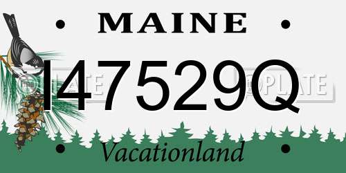 I47529Q Maine License Plate