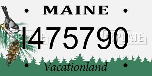 I475790 Maine License Plate