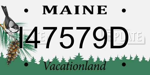 I47579D Maine License Plate