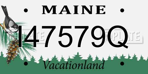 I47579Q Maine License Plate