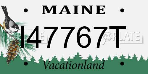 I47767T Maine License Plate
