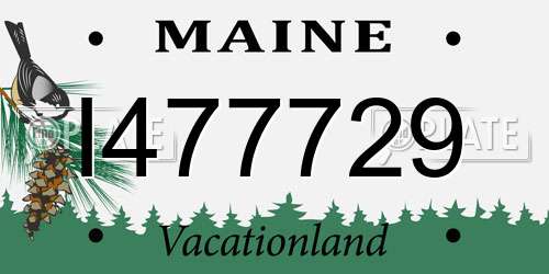 I477729 Maine License Plate