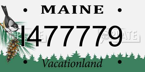 I477779 Maine License Plate