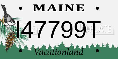 I47799T Maine License Plate