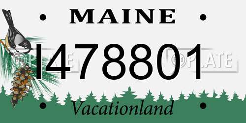 I478801 Maine License Plate