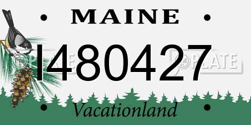I480427 Maine License Plate
