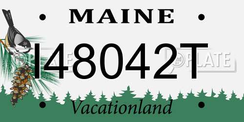 I48042T Maine License Plate