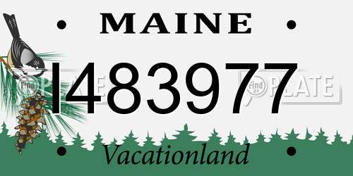 I483977 Maine License Plate