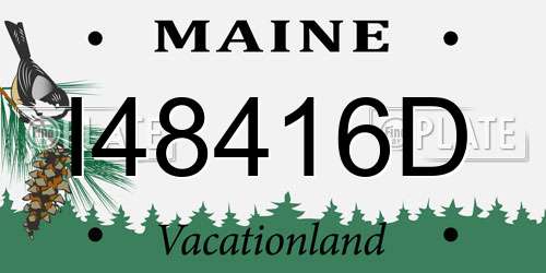 I48416D Maine License Plate
