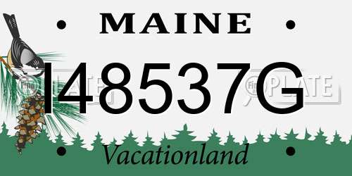 I48537G Maine License Plate