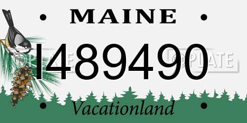I489490 Maine License Plate