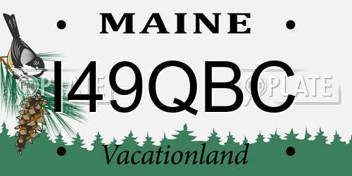 I49QBC Maine License Plate